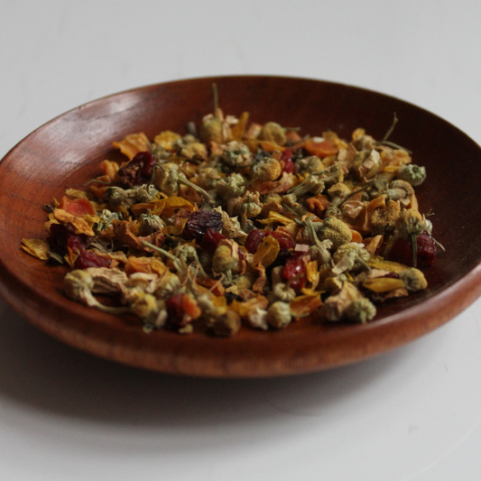 Urteteblanding med kamilleblomst, havtorn og tranebær 